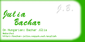 julia bachar business card